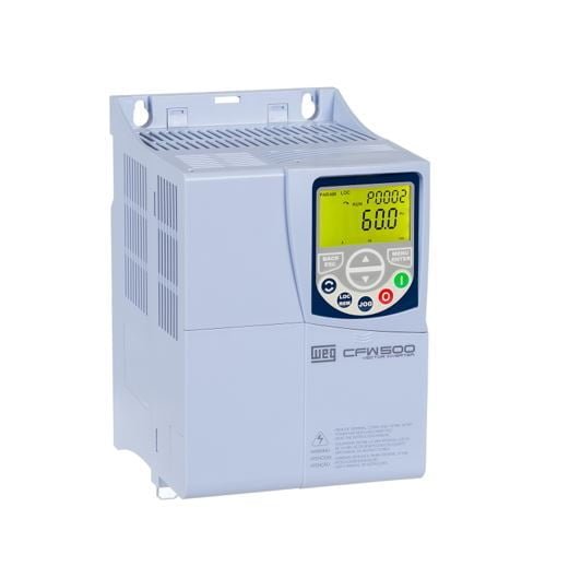 12105914, CFW500 C 24P0 T2 DB20 – VARIADOR DE FRECUENCIA TRIFASICO 7.5HP/5.5KW 24A, 200-240VAC, IP20