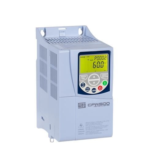 15575568, CFW500 B 02P6 T4 DB20G2 – VARIADOR DE FRECUENCIA TRIFASICO 1.5HP/1.1KW 2.6A, 380-480VAC, IP20 C/ FRENADO REOSTATICO