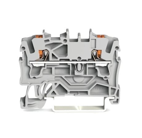 2202-1201, BORNERA DE PASO 2.5MM2, SECCION (1-4)MM2/(22-12)AWG, 24A 800V, CONEX. PUSH-IN CAGE CLAMP, GRIS