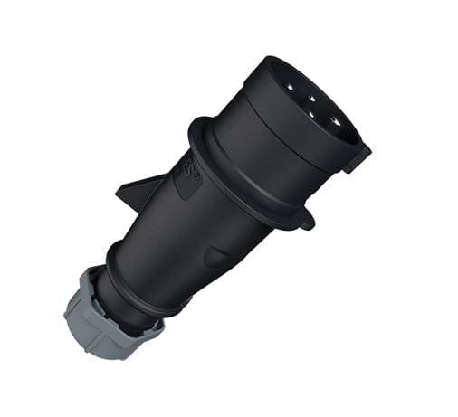 253, ENCHUFE INDUSTRIAL 16A 3P+T 500V, COLOR NEGRO 7H, IP44