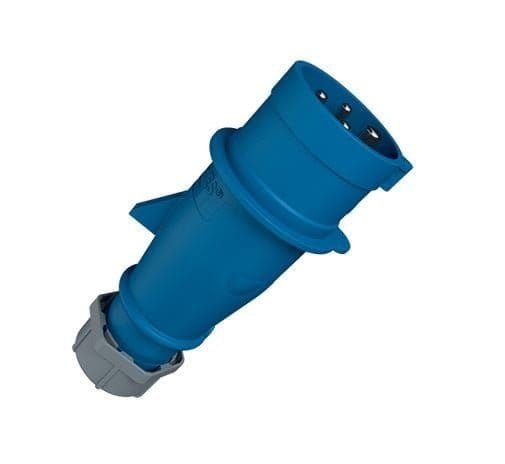 263, ENCHUFE INDUSTRIAL 32A 3P+T 250V, COLOR AZUL 9H, IP44