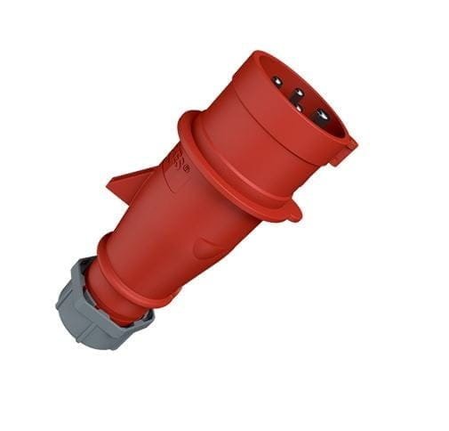 264, ENCHUFE INDUSTRIAL 32A 3P+T 415V, COLOR ROJO 6H, IP44