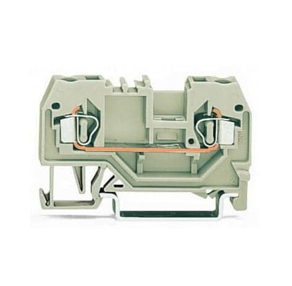 280-992, BORNERA DE PASO 2.5MM2, SECCION (0.08-2.5)MM2/(28-12)AWG, 23A 550V, CONEX. CAGE CLAMP, GRIS