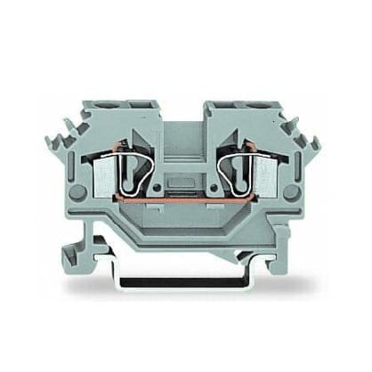 281-604, BORNERA DE PASO 4MM2, SECCION (0.08-4)MM2/(28-12)AWG, 32A 800V, CONEX. CAGE CLAMP, AZUL