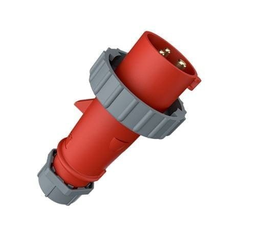 291, ENCHUFE INDUSTRIAL 32A 2P+T 415V, COLOR ROJO 9H, IP67