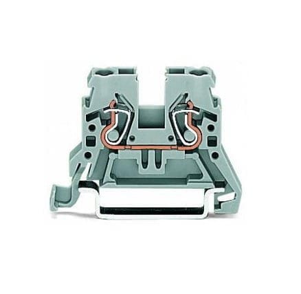 870-901, BORNERA DE PASO 2.5MM2, SECCION (0.08-2.5)MM2/(28-12)AWG, 24A 500V, CONEX. CAGE CLAMP