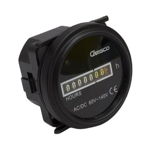 HM-R 60-140V, HOROMETRO ANALOGICO CIRCULAR DIAM. 59MM, 7DIG. 60-140VAC/DC