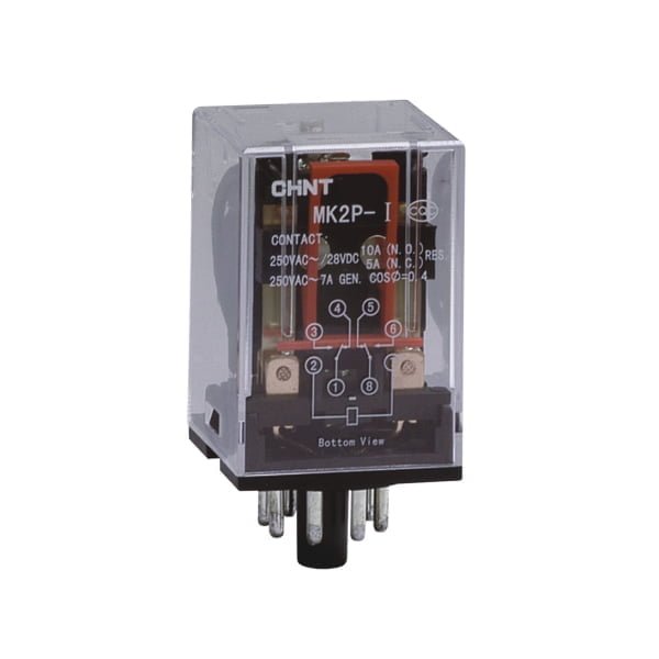 JMK2P-I 24VDC, RELE ENCAPSULADO UNIVERSAL, 8 PINES, 2NA/NC, 10A, BOB. 24VDC, ENCHUFABLE CON LED INDICADOR