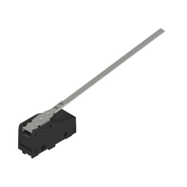 MK V11D35, MICRO SWITCH PALANCA EXTRA LARGA, ACCION DIRECTA, 1NA+1NC, 5A 250VAC, NEGRO, IP40