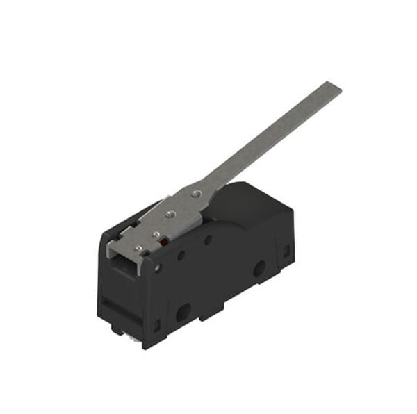MK V11F32, MICRO SWITCH PALANCA LARGA 54MM, 1NA+1NC, 5A 250VAC, NEGRO, IP40