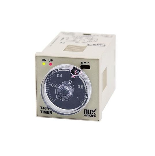 T48N-06A, TEMPORIZADOR ANALOGICO 6SEG/6MIN/6HORA 48X48MM OUT. RELE 8 PINES 24-240VAC/DC
