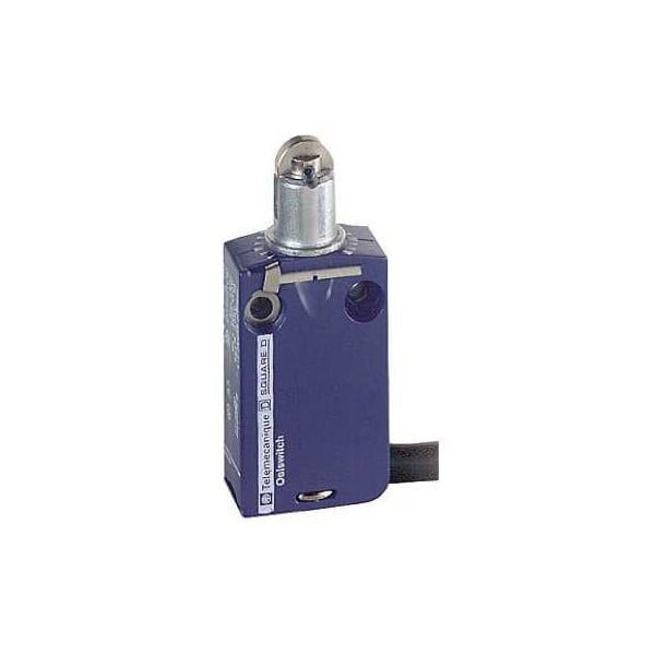 XCMD2102L1, FINAL DE CARRERA MINIATURA XCMD, PIVOTE C/ ROLDANA ACERO, 1NA+1NC, ACCION RAPIDA, CABLE 1MT